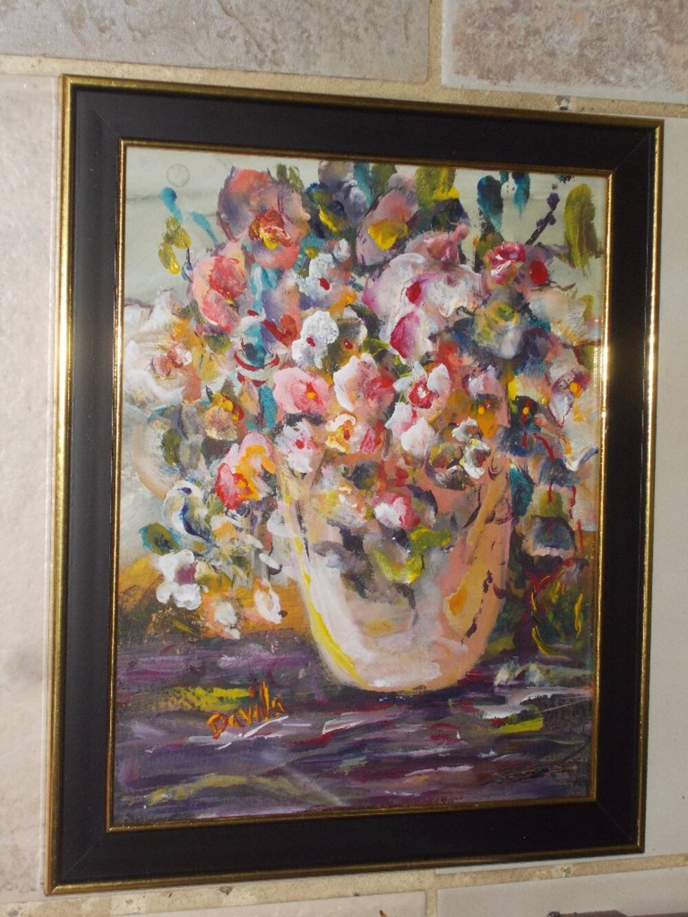 Original collectable "Fulfillment Floral" impressionistic acrylic painting1